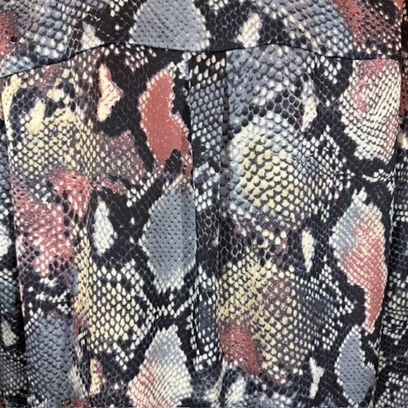 Tronjori Copper Snake Print Oversize Button Down Shirt - Picture 11 of 15